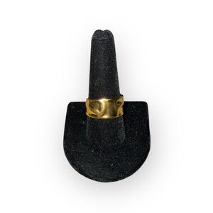 Gold Tone Statement Stainless Steel Ring